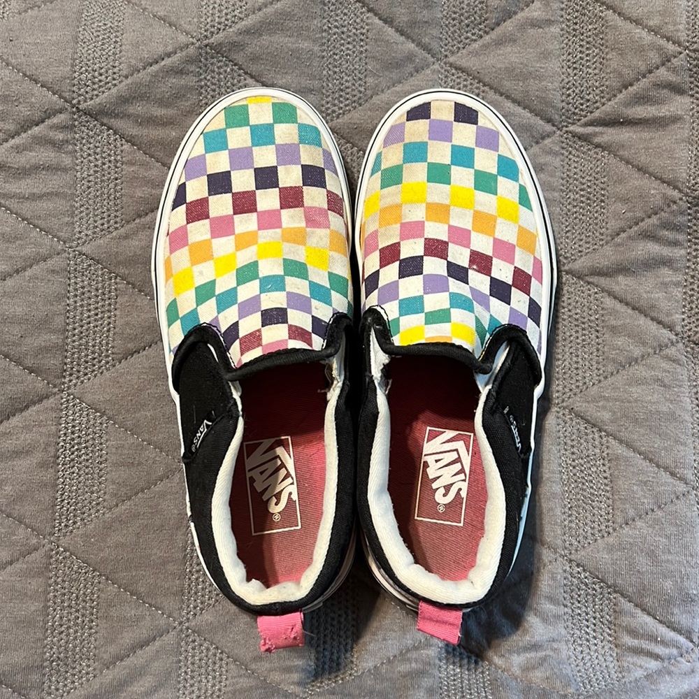 Vans checkered youth size 2